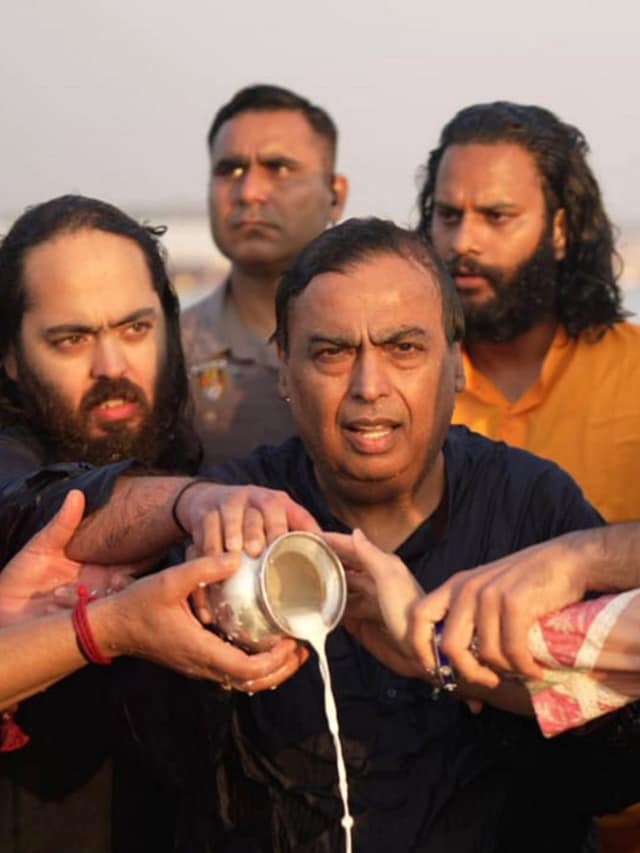Ambani Family Takes Holy Dip in Maha Kumbh Mela 2025